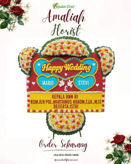 Papan Bunga Pernikahan Sawentar